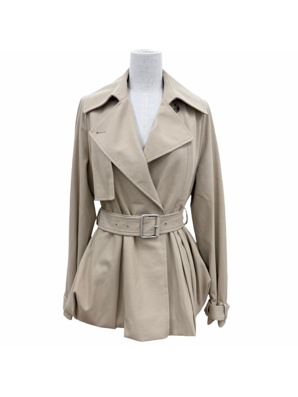 Loewe Anagram Cotton Gabardine Belted Jacket Beige 34